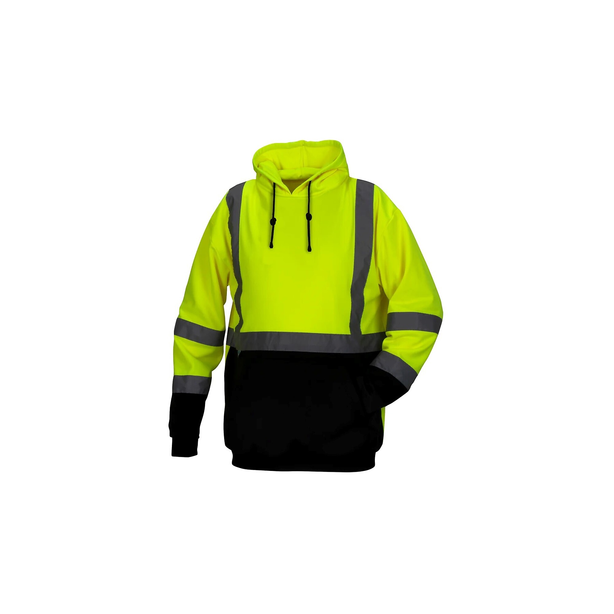 Pyramex WTR WearHiVis Lime Pullover Sweatshirt BLK BTM M